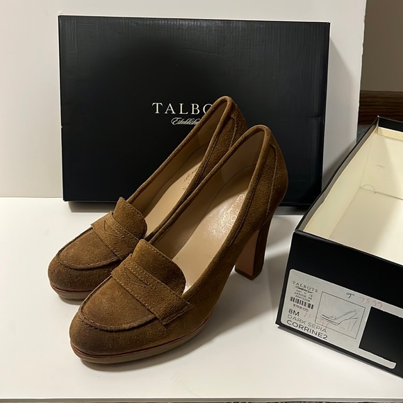 Talbots Shoes - Talbots Brown Suede Heel